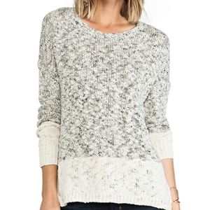 Vince Marl Gray Colorblock Sweater Size XS